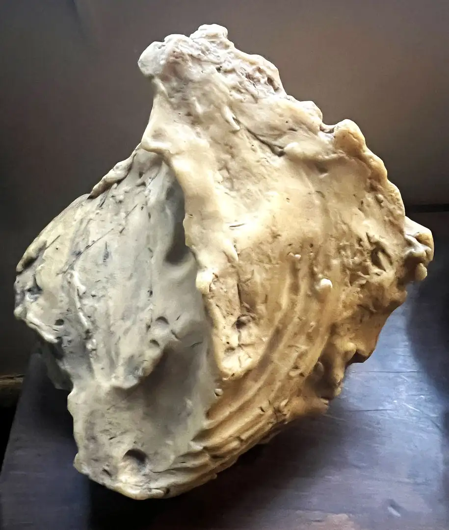 A figure cast in wax