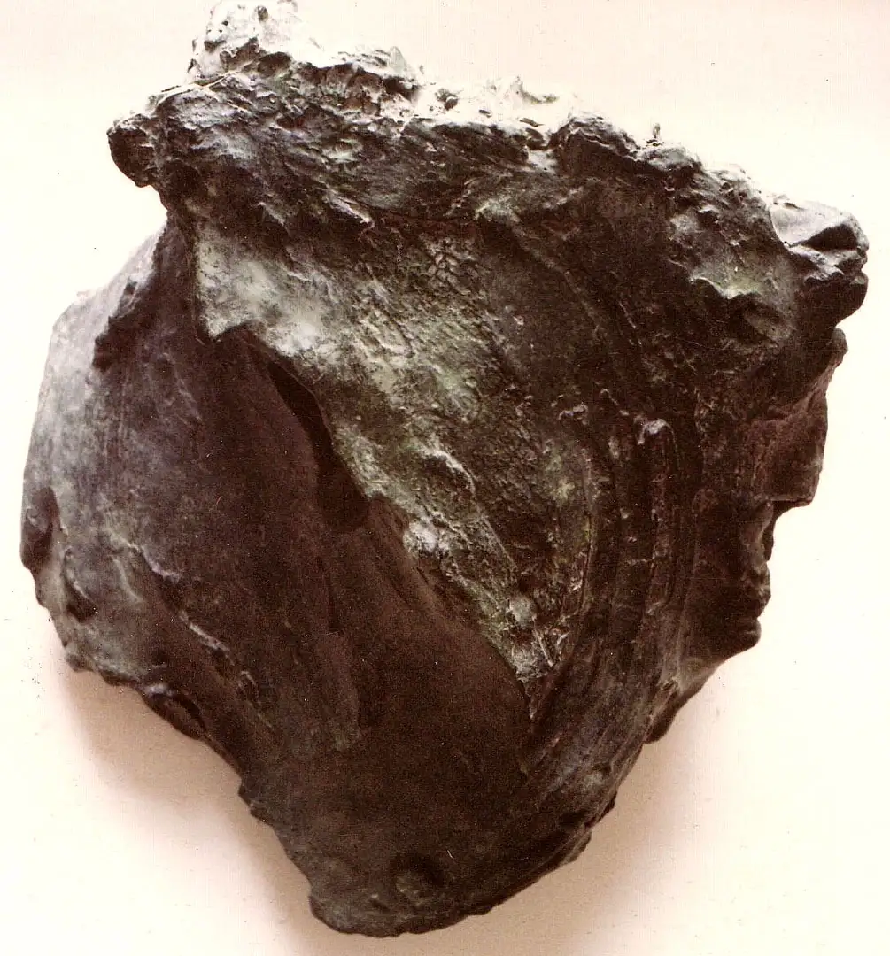 A figurative sculpture in resin