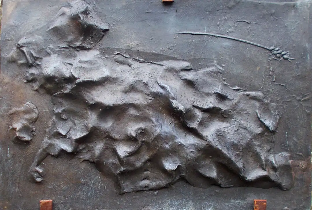 'Summer Mary' relief in bronze